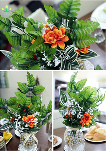 Dương Xỉ Lá Bằng Da Lụa Nhân Tạo Cho Giáng Sinh Vòng Hoa Lễ Tạ Ơn Trang Trí Nhà Bếp Lễ Hội - Product Image 4