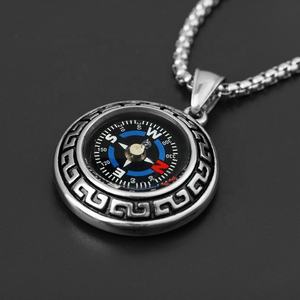 Collar con Colgante de Brújula para Hombre, Joyería de Acero Inoxidable, Color Dorado, Nuevo Diseño Vintage de Moda, Accesorios - Product Image 5