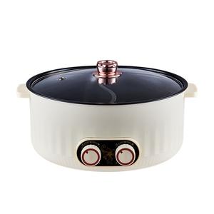 หม้อไฟฟ้าแบบสองช่อง Wifer 7 ลิตร ทรงกลม สีขาว 2000 วัตต์ ต้มเร็ว หม้อด้านในเคลือบสารกันติด สำหรับใช้ในหอพัก - Product Image 2