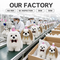 Jouet pour chien Samoyède en peluche super douce avec nœud papillon rouge, anti-stress, doublure en maille lavée