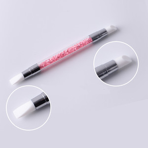 In <span class=keywords><strong>Silicone</strong></span> <span class=keywords><strong>punta</strong></span> Nail Art Set penna magica specchio polvere applicatore adesivo intaglio colla strumento di pressatura spazzola per unghie - Product Image 5