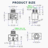 Protector de Sobrecarga Ajustable 3-16A, Interruptor de Reinicio Manual, 125/250V AC 2P para Paneles de Control Industrial