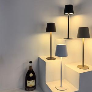 Lampe de chevet rétro pour chambre à coucher, lampe de lecture de table rechargeable sans fil à batterie, éclairage de bureau tactile pour l'apprentissage, lampe de table LED - Product Image 1