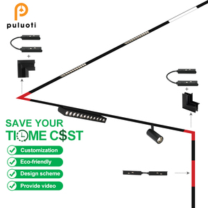 Hot bán từ đường sắt Đèn sân khấu Bề mặt lõm mặt dây chuyền trong nhà COB 18W từ theo dõi đèn tuyến tính nam châm theo dõi ánh sáng - Product Image 1