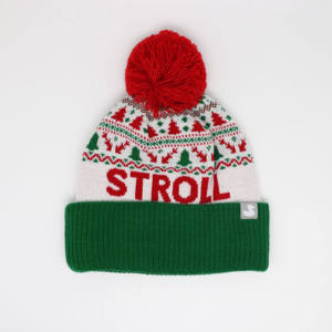 Wholesale Acrylic Knitted Santa Christmas Beanie with Custom Embroidery Logo for Festive Winter Holiday Parties - Product Image 3