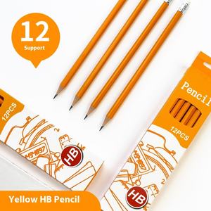 Lot de 12 crayons en plastique HB avec gommes 2B ensemble de crayons en bois pour élèves du primaire fournitures d'écriture culturelle en gros - Product Image 5