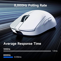 Grosir Baru MCHOSE A7 V2 Ultra Tri-mode Wireless LED Backlit 7 Tombol Mouse Gaming untuk Esports 59g PAW3950 42K 130 Jam