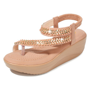 Nuovi <span class=keywords><strong>Sandali</strong></span> Estivi da Donna Bohémien Eleganti con Zeppa, Traspiranti, Antiscivolo, Comodi, Versatili, con Punta Aperta e <span class=keywords><strong>Tacco</strong></span> <span class=keywords><strong>Alto</strong></span> - Product Image 3