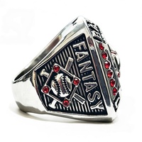 Bague de championnat de la Ligue de baseball fantastique 2025-2026, incrustée de strass, pour fans de sport, bijou MVP pour équipes scolaires et jeunes