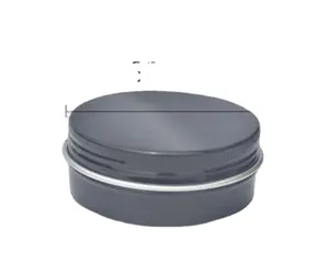 Aluminum container tin 5g 10g 15g 30g 50g 60g 100g 150g 200g 250g beard oil hair wax black aluminum jar