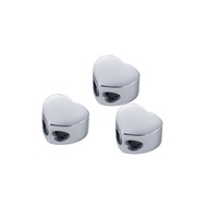 Vente chaude Deux Trous Fermoir Double Trou Réglable Rond Curseur Disque En Acier Inoxydable Entretoise Perles pour Cordon Bracelet perles