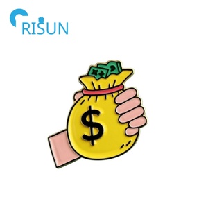 Fabricación personalizada divertido dólar billete esmalte Pin dinero en forma <span class=keywords><strong>de</strong></span> broche bolsa <span class=keywords><strong>de</strong></span> dinero solapa pines insignia - Product Image 5