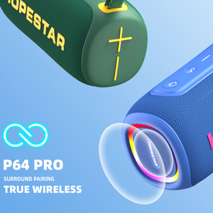 60W Mạnh Mẽ Không Dây Ngoài Trời Không Thấm Nước Đi Bộ Đường Dài Âm Nhạc Loa Bass Loa Siêu Trầm Stereo Loa Tăng Boombox USB/TF/AUX - Product Image 3