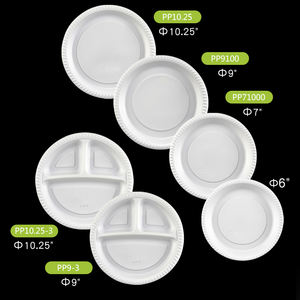 Biologisch Afbreekbaar Afhaalvoedselcontainer 6 Inch Wegwerp Mfpp Plaat Magnetron Plastic Ronde Voedselverpakking Voor Feest En Bruiloft - Product Image 5