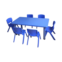 Table rectangulaire en plastique multicolore de haute qualité et durable pour enfants, design moderne, écologique, pieds amovibles, chambre à coucher, bureau à domicile