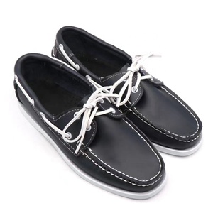 Mocassins de <span class=keywords><strong>bateau</strong></span> nautiques pour hommes en cuir véritable souple, grandes tailles, bleu marine, noir, marron, style pieds nus, plateforme, chaussures plates - Product Image 3