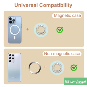Support de téléphone portable magnétique puissant, flexible et réglable, avec anneau de maintien, personnalisable avec logo, couleur peinte, vente en gros - Product Image 4