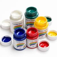 Kit de Pintura Cerámica Premium de 25 ml, 6 Colores Seguros y No Tóxicos, Pintura de Porcelana para Niños, Suministros de Arte al por Mayor