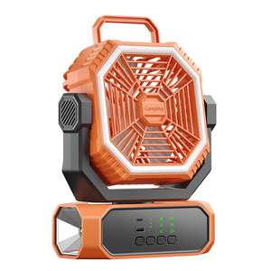 Ventilador de Camping con Linterna LED, Control Remoto, Gancho, Banco de Energía Recargable de 20000 mAh, Ventilador Portátil para Exteriores, Picnic, Barbacoa, Viajes, Tienda de Campaña - Product Image 1