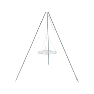 Bền dễ dàng lưu trữ có thể điều chỉnh chiều cao nấu ăn trên lửa ráp chân nướng Grate đèn lồng treo tripod nướng - Product Image 1