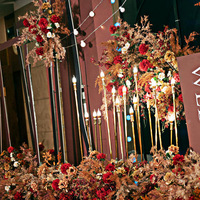 Centres de Table de Décoration de Mariage, Supports de Bougies en Métal Doré à 10 Bras, Fournitures de Mariage