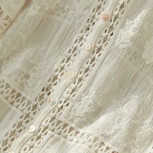 <strong>White</strong> Knitted Vintage Lace Crochet Short Sleeve <strong>Shrug</strong> for <strong>Women</strong> Hollow Casual Shirt Boho Summer Beach Holiday - Product Image 4