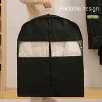 2025 personnalisé noir Portable pliable vêtements cache-poussière étanche stockage vêtements vêtement costume sac