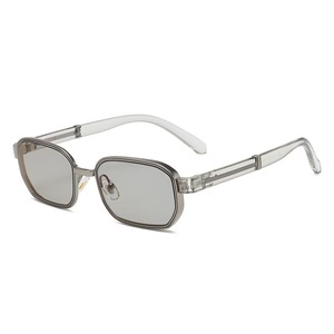 Gafas de Sol Retro Europeas Americanas de Metal UV400 Unisex para Viajes al Aire Libre, Forma Cóncava Rectangular, Montura Pequeña, Protección Solar - Product Image 5