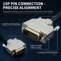 Cable Personalizado DB15 Macho a Macho, Cable Conector D-Sub de 15 Pines con Cubierta Metálica, Fabricante de Arnés de Cables OEM