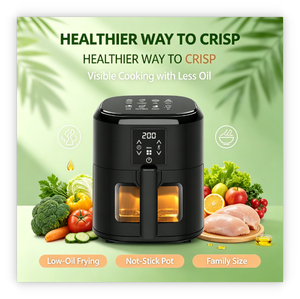 Friteuse à air <span class=keywords><strong>de</strong></span> 4,5 L : Choisissez le modèle visible ou non visible – Sélection flexible pour votre marché - Product Image 6