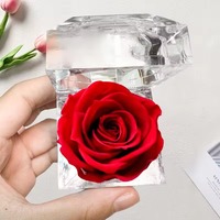 Vente en gros 2026 – Coffret cadeau moderne de roses éternelles pour la Saint-Valentin et la Fête des Mères avec écran LED, longue durée de vie (3-5 ans)