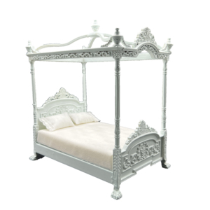 Casa de muñecas en <span class=keywords><strong>miniatura</strong></span> de madera DIY exquisita cama Victoriana - Product Image 2