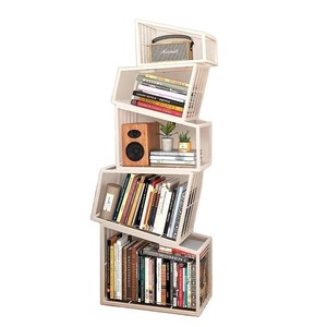 Creative Wrought Iron Bookshelf Irregular Corner Modern Floor Standing Bookcase Space Saving Living Room Storage Rack - Product Image 5