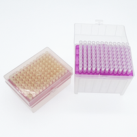 Embouts de pipette de laboratoire stériles 200ul 96 Wells Rack Pipettes en polypropylène de type Gilson pour volume 10ul-1000ul