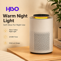 Purificateur d'air mini HEPA en gros, logo personnalisé OEM, 6W 12V, prise US/EU, filtre à charbon actif, veilleuse, verrouillage enfant, chambre à coucher, maison