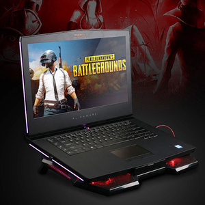 Support de refroidissement <span class=keywords><strong>pour</strong></span> ordinateur <span class=keywords><strong>portable</strong></span> de gaming avec éclairage LED, en métal robuste, 5 ventilateurs, 2 ports USB – OEM bienvenu - Product Image 3