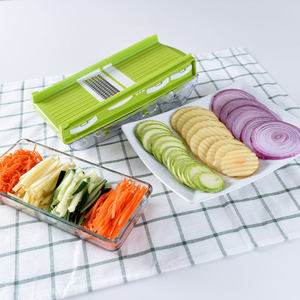 Cortador de Verduras Manual Seguro, Rebanador de Alimentos, Mandolina, Cortador de Vegetales con 5 Cuchillas - Product Image 2
