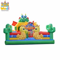 WODI Castillo Inflable Comercial de PVC de Grado Comercial de 0.55 mm, Inflable Comercial para Niños y Adultos, Grado de Alquiler