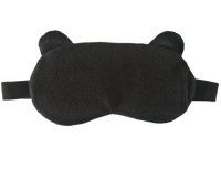Masque de sommeil en peluche panda mignon personnalisé, masque pour les yeux imprimé tissé pour le sommeil des enfants