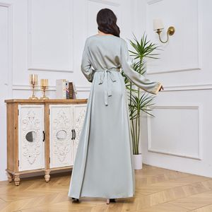 Vestido Abaya de Poliéster con Pedrerí<span class=keywords><strong>a</strong></span> Bordada, Elegante, para Mujer, Estilo Turco, Transfronterizo # Abaya, Caftán, Túnica, Vestido, Kimono - Product Image 4
