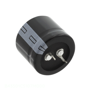 Condensateur original 100 uF traversant, en aluminium, 100UF 20% 450V SNAP TH B43501C5107M000 - Product Image 1