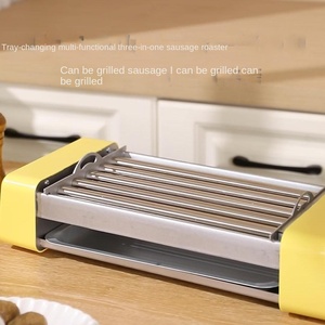 Hot Dog Commercial 7 Rollers Snack Equipment Aislamiento automático eléctrico disponible Máquina para hacer perros calientes - Product Image 2