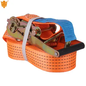 50mm 2000kgs Orange Polyester Belt Material Cargo Lashing Strap Belt Ratchet Strap Tie Down Strap