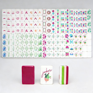 Tuiles <span class=keywords><strong>de</strong></span> Mahjong américaines en acrylique gravées avec une <span class=keywords><strong>photo</strong></span> réelle <span class=keywords><strong>de</strong></span> rose, 4 couleurs # 30, Articles <span class=keywords><strong>de</strong></span> fête écologiques, faible MOQ - Product Image 5