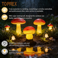 Toprex grand doux blanc chaud LED lumières de jardin décor de noël champignon conception paysage lumière DC alimentation IP65 note