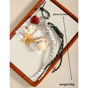 Creative Design Cartoon Bear <b>Key</b> Chain Cute Coin Purse Bag Pendant Keychain Promotion Gift Plush Coffee Cup Women Handbag Charms - Product Image 5