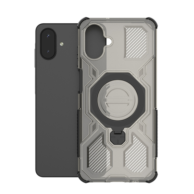 Fashionable Popular Shock Resistant Strong Protection Phone Case with Magnetic Wireless Charging Metal Ring for Samsung A07 A16