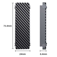 Dissipateur thermique pour SSD M.2 NVMe, armure de refroidissement double face entièrement en aluminium