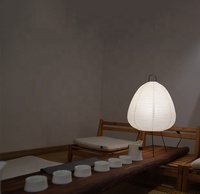 Lampe de table moderne en papier riz blanc, faite à la main, avec base métallique, lanterne pour le sol, nouveau modèle