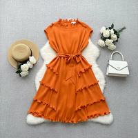 Robe longue décontractée élégante pour femmes africaines, plissée et à volants, style Miyake, pour le quotidien et les soirées, longueur ras du sol, naturelle, été, grandes tailles